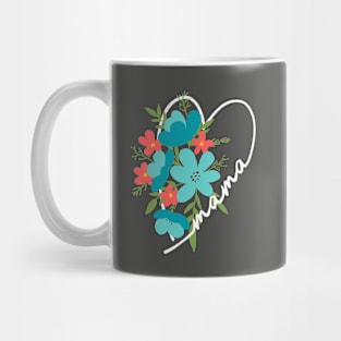 Mama Heart Floral Gift for Mom Mug